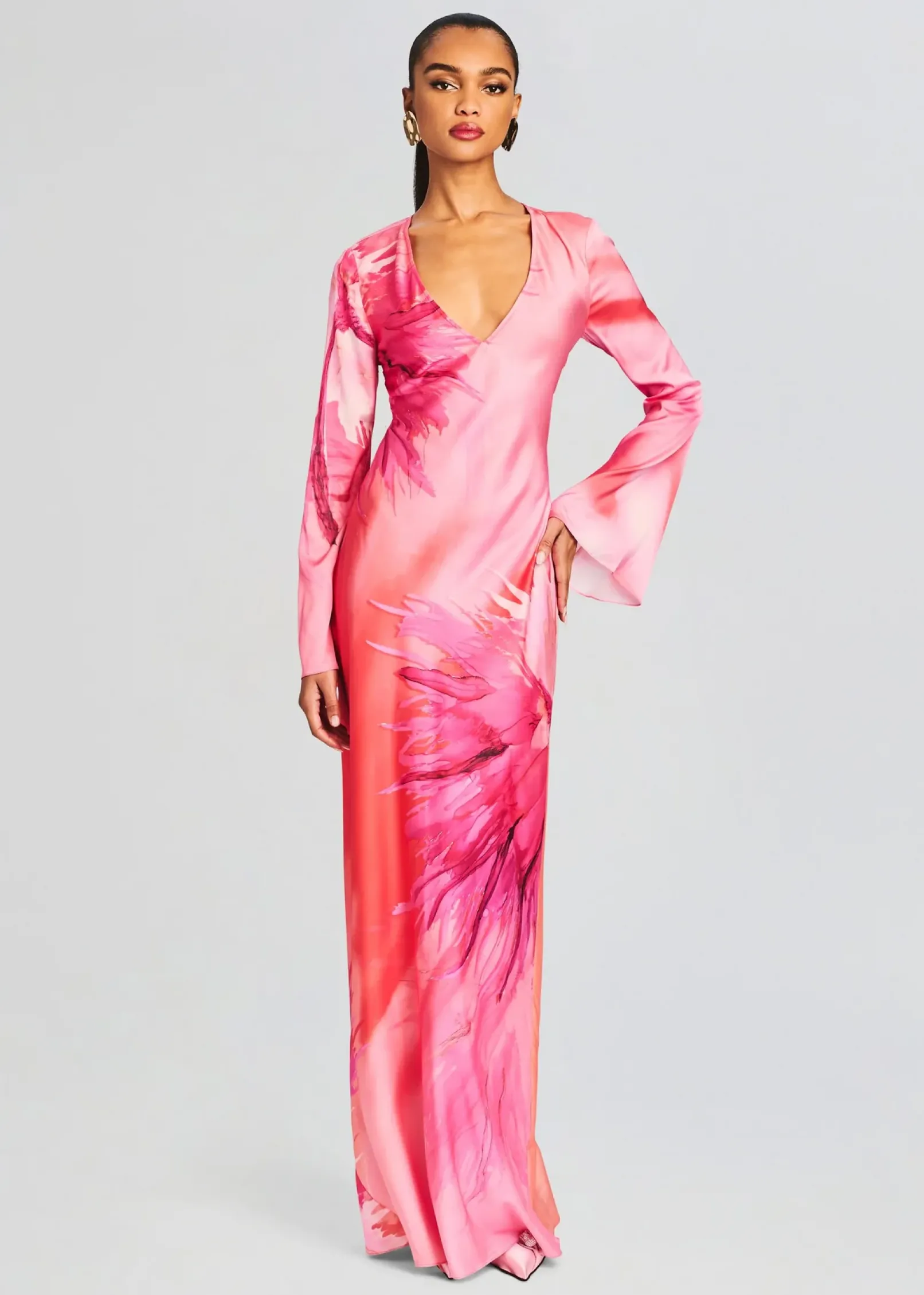 Cheap Abira Long Dress Tropical Hues