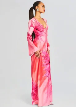 Cheap Abira Long Dress Tropical Hues