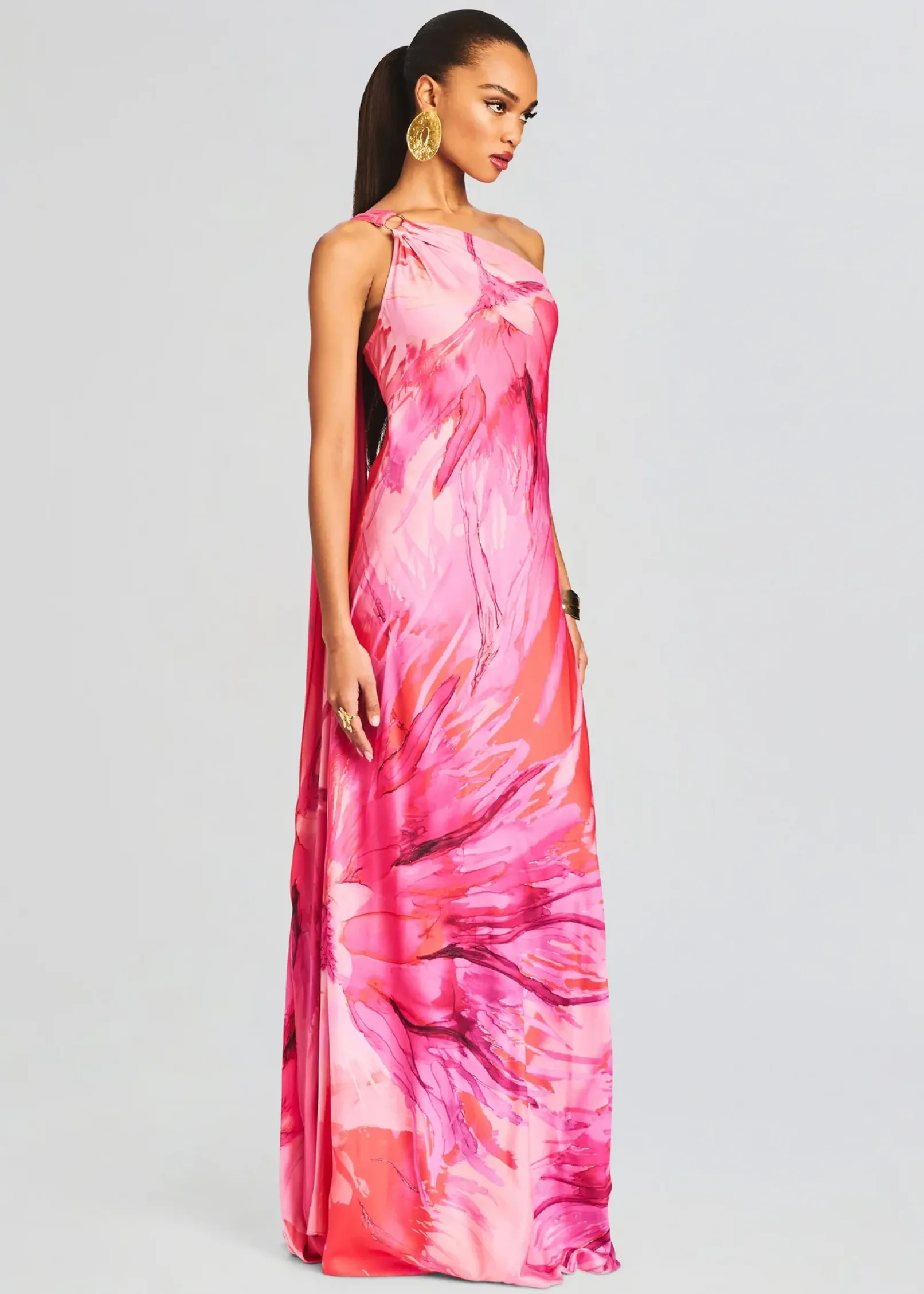Hot Abira One Shoulder Long Dress Resort '24