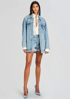 New Ace Embellished Denim Jacket Denim