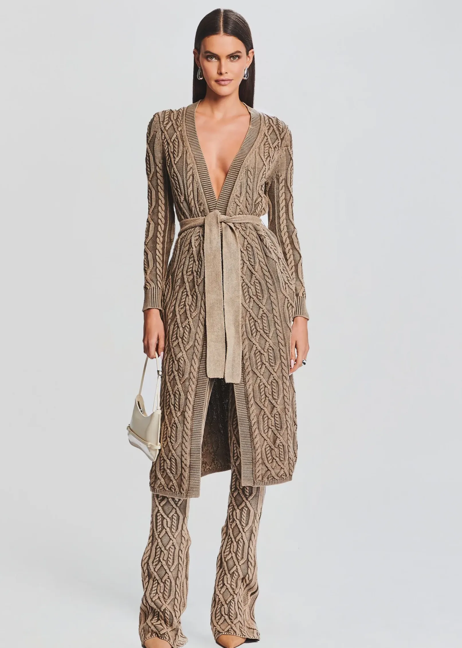 Discount Adaline Cable Knit Cardigan Men Neutral Moments
