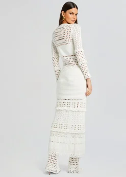 Discount Alaia Knit Crochet Cardigan Tropical Hues