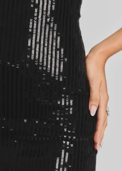 Best Amber Sequin Knit Dress Midi