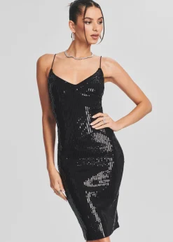 Best Amber Sequin Knit Dress Midi