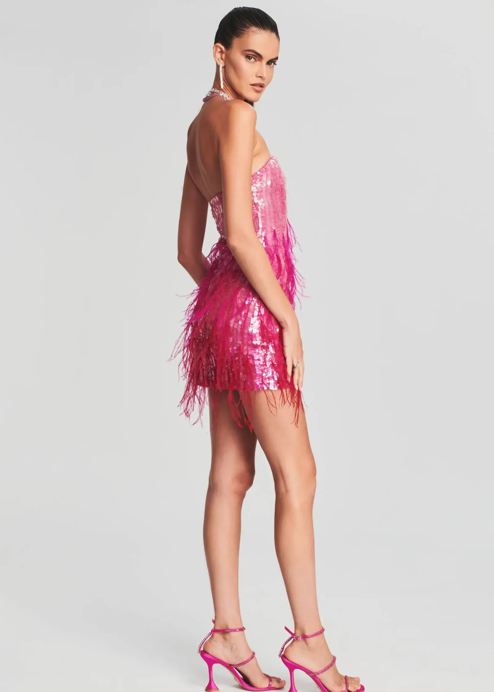 Hot Anastasia Sequin Feather Dress Exclusively Ours