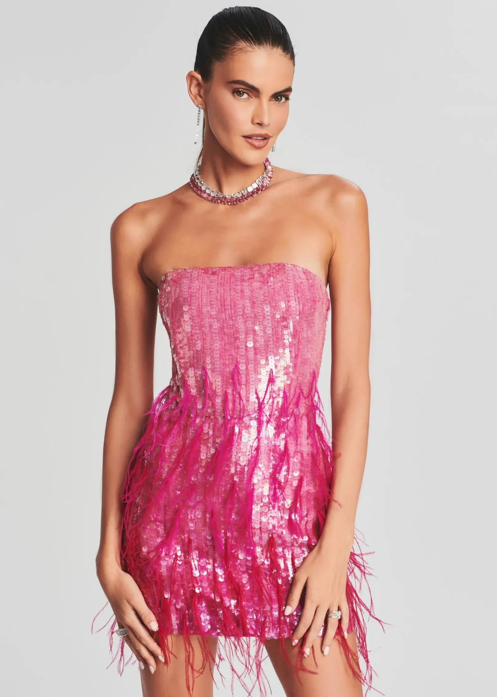 Store Anastasia Sequin Feather Dress RETROFÊTE