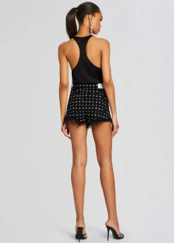 Discount Angel Embellished Denim Short RETROFÊTE
