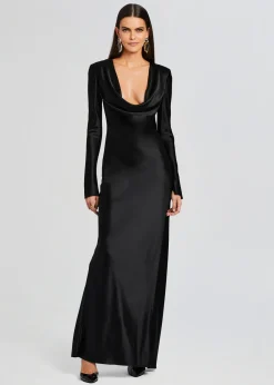 Online Anna Cowl Evening Dress Maxi