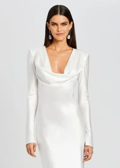 Cheap Anna Cowl Evening Dress Business Chic