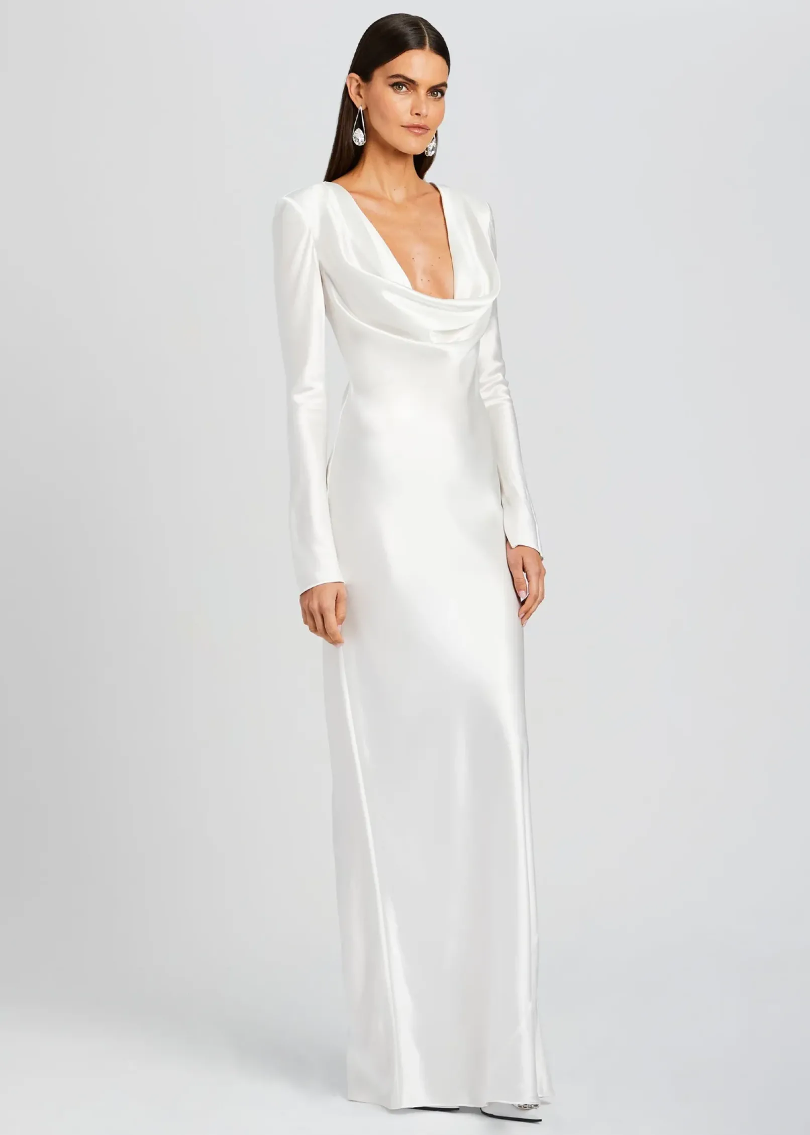 Cheap Anna Cowl Evening Dress Rehearsal Dinner