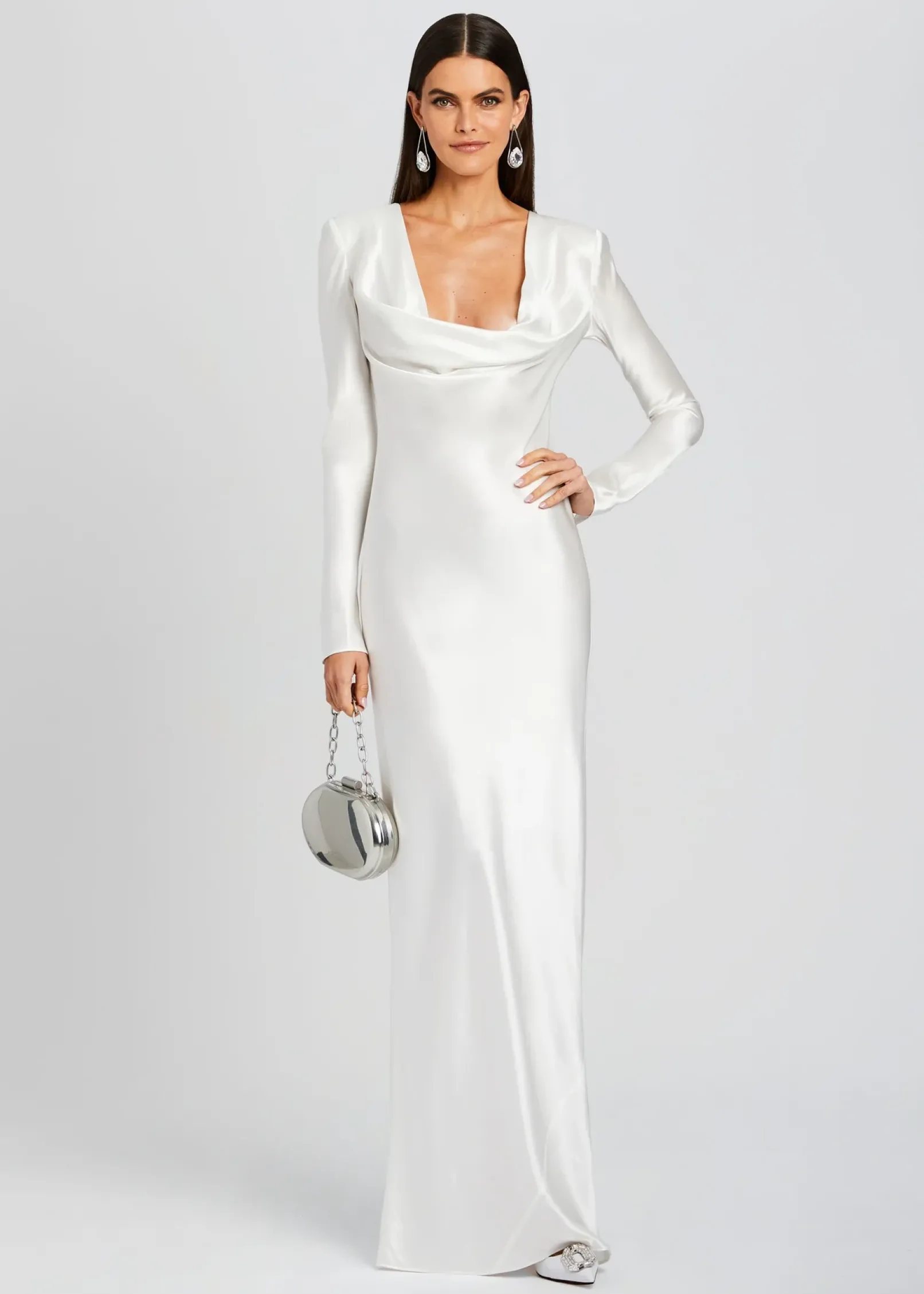 Cheap Anna Cowl Evening Dress Rehearsal Dinner