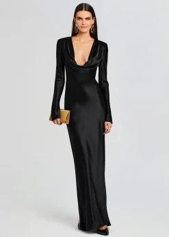 Outlet Anna Cowl Evening Dress Gowns