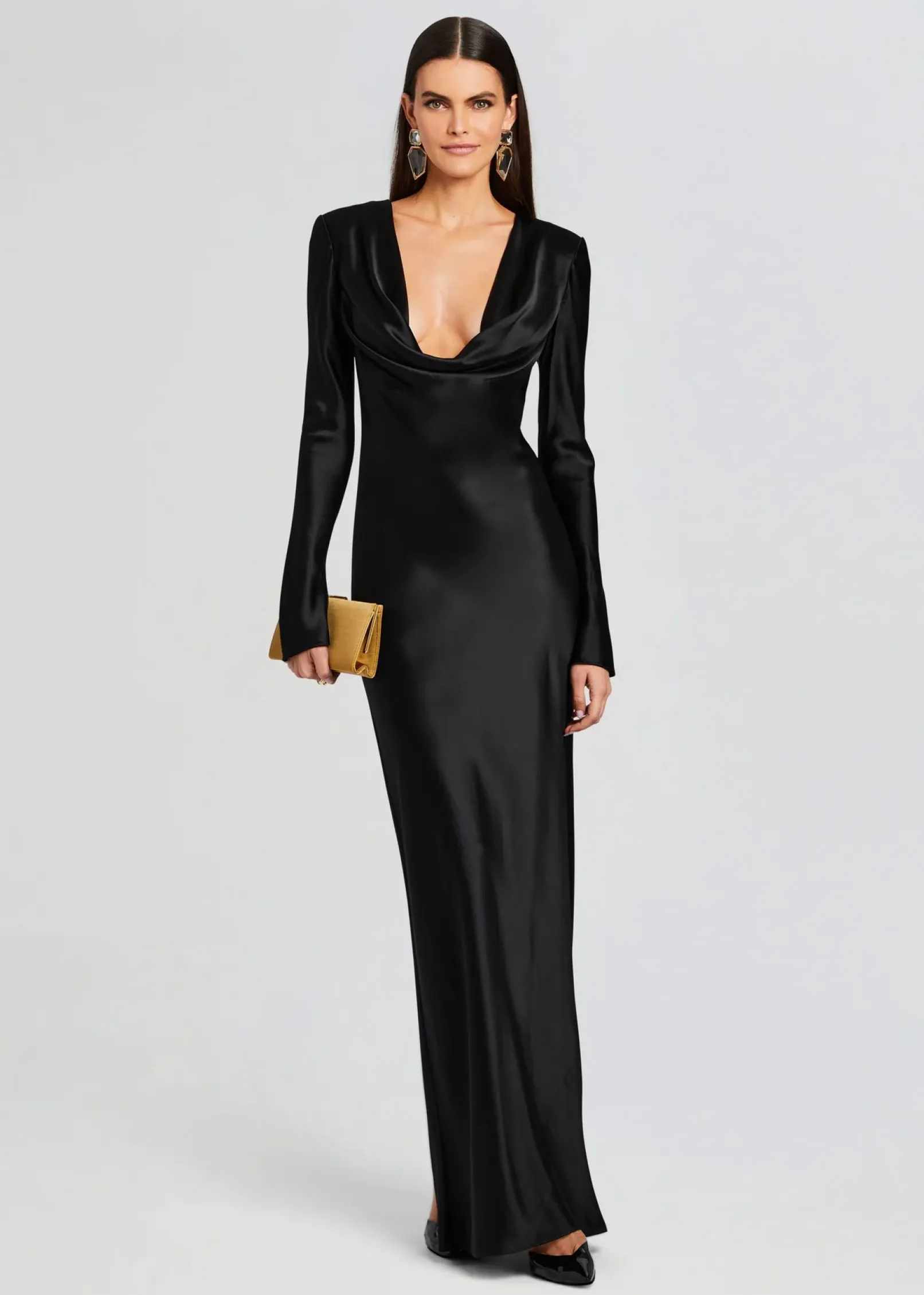 Discount Anna Cowl Evening Dress Guest Of