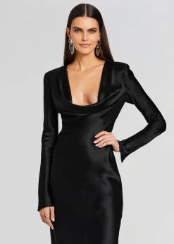 Outlet Anna Cowl Evening Dress Business Chic