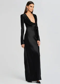 Outlet Anna Cowl Evening Dress Business Chic