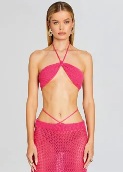 Clearance Aria Knitted Top Tropical Hues