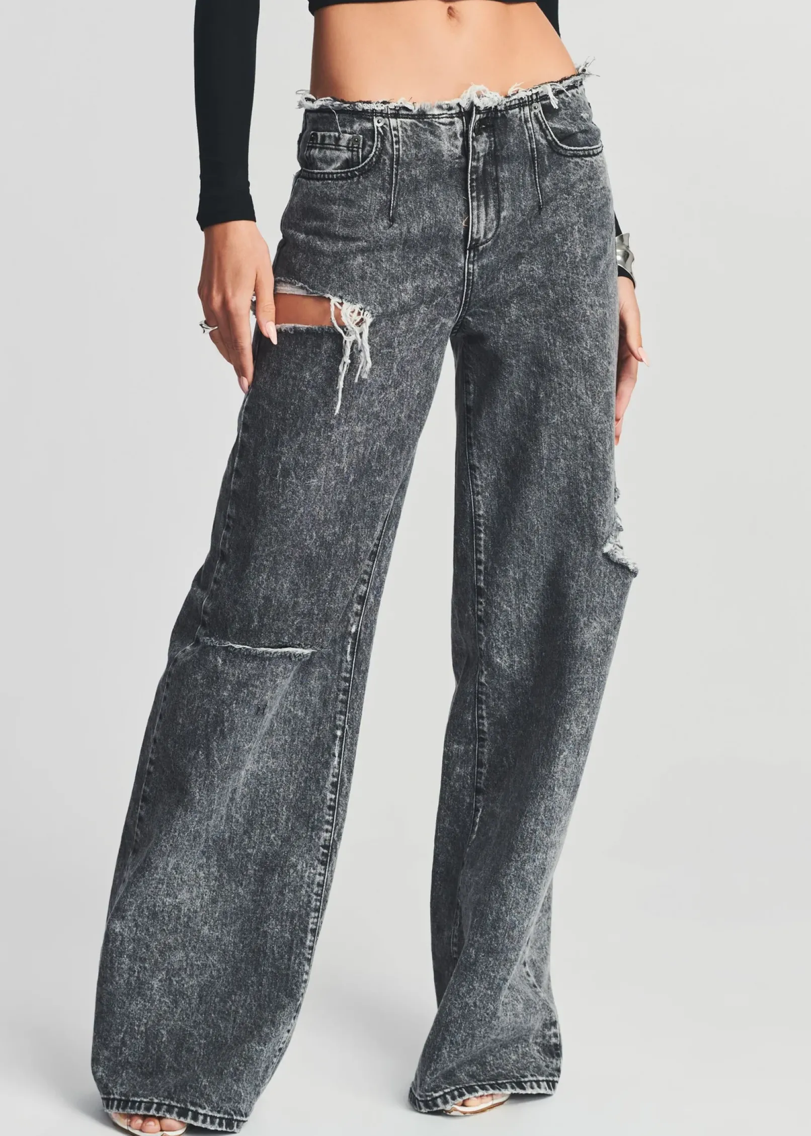 Shop Aston Wide Leg Jean Denim
