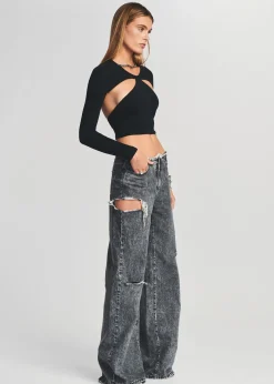 Shop Aston Wide Leg Jean Denim