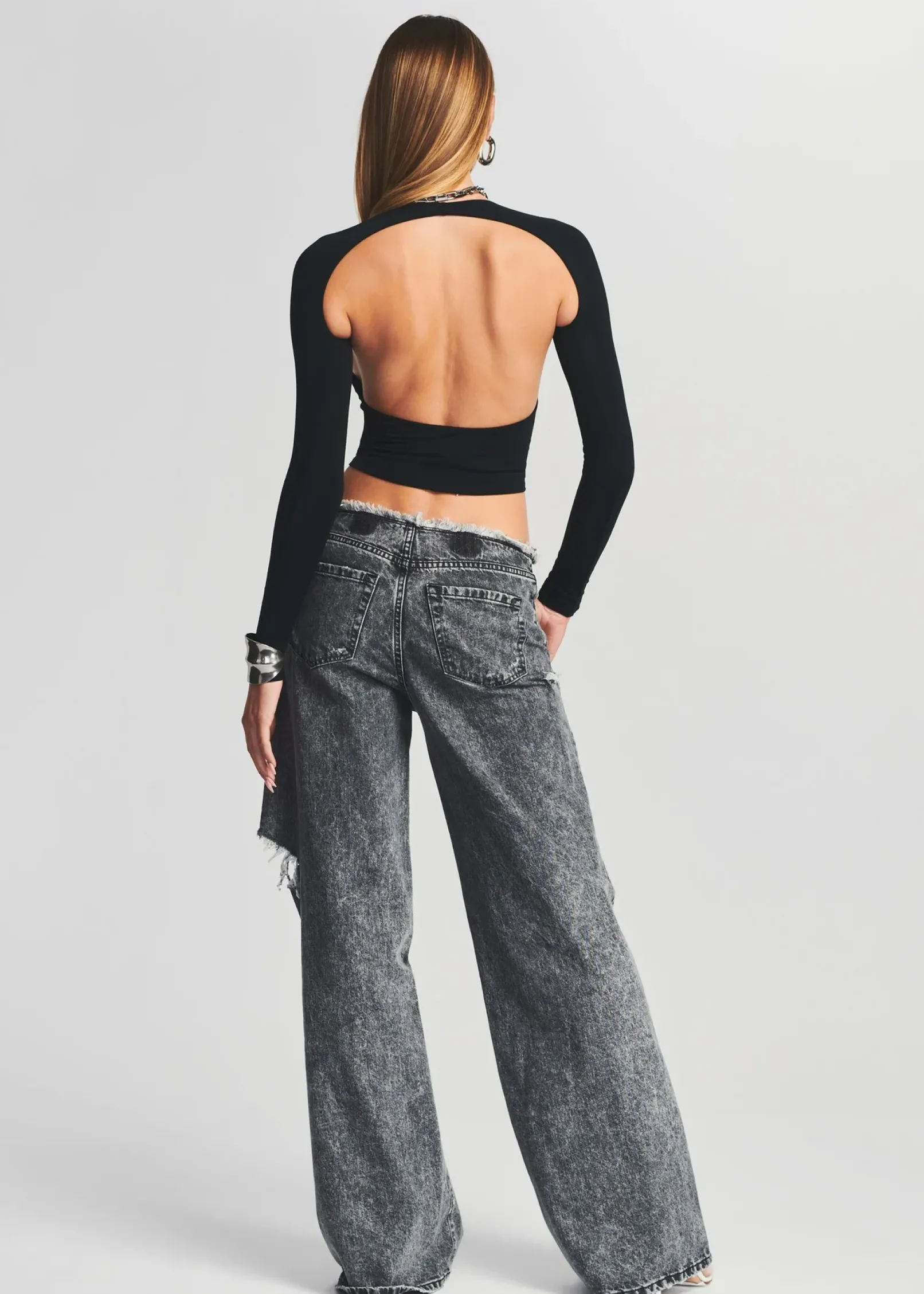 Shop Aston Wide Leg Jean Denim