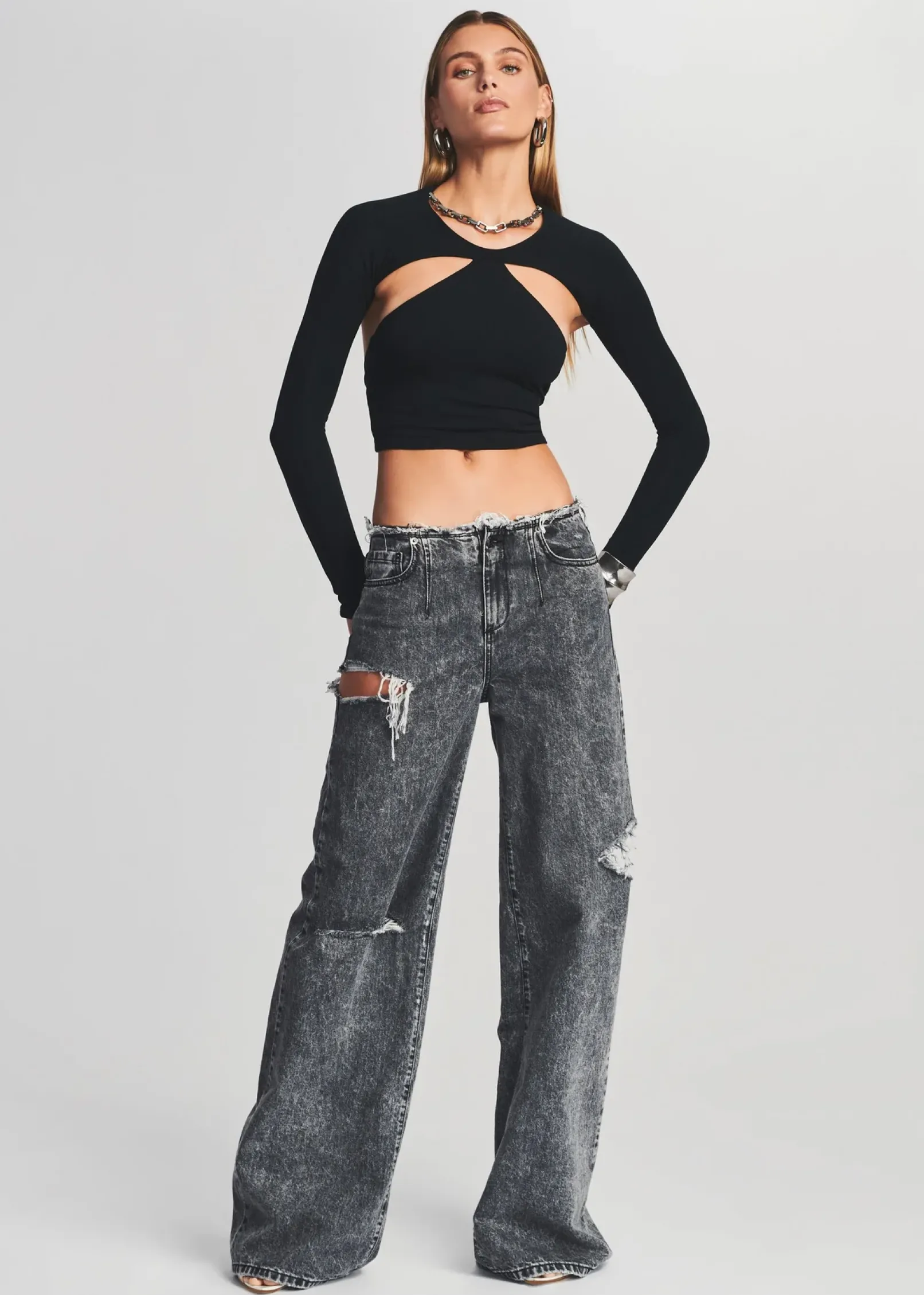 Shop Aston Wide Leg Jean Denim
