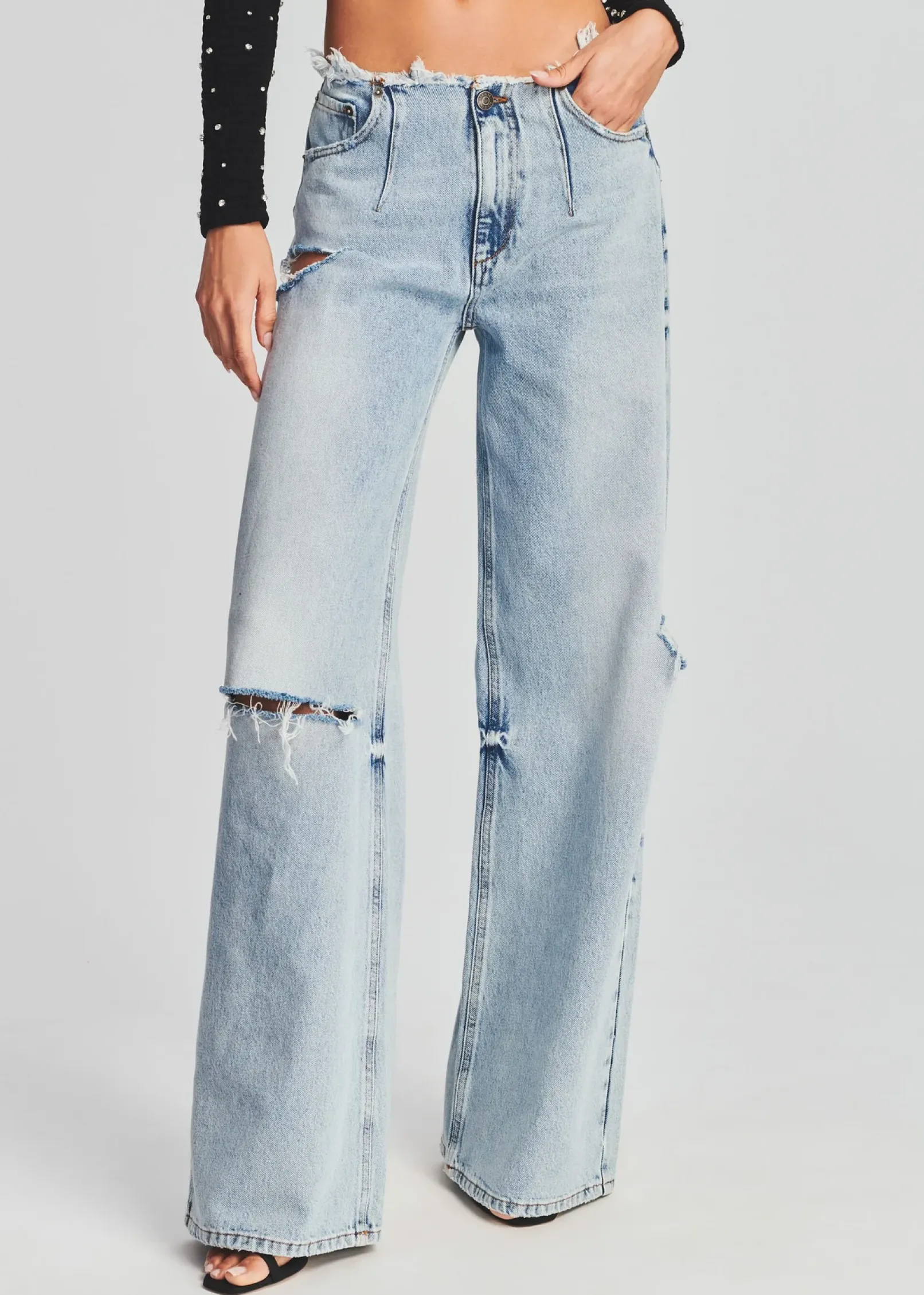 Cheap Aston Wide Leg Jean Bottoms