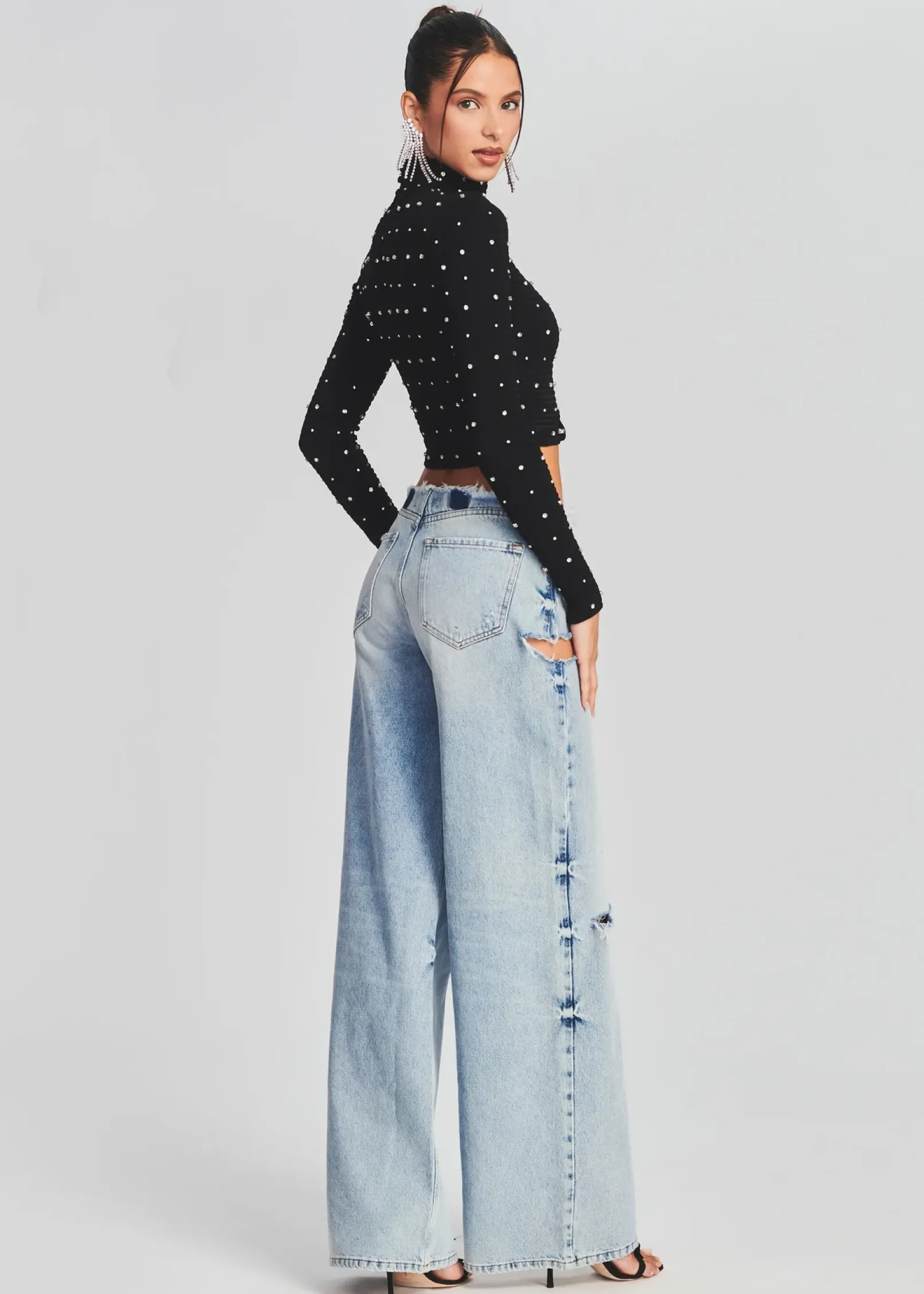 Cheap Aston Wide Leg Jean Bottoms