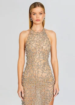 Cheap Audacia Embellished Dress Subtle Shimmer