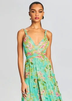 New Azra Long Dress Tropical Hues