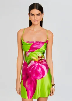 Best Azura Silk Dress Tropical Hues