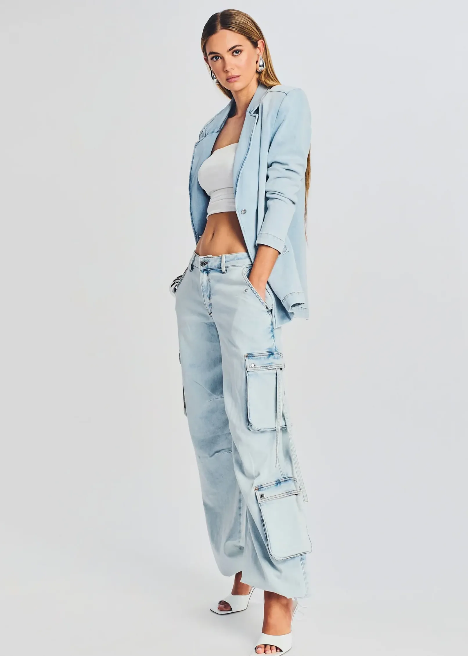 Best Sale Beckett Denim Blazer Jackets
