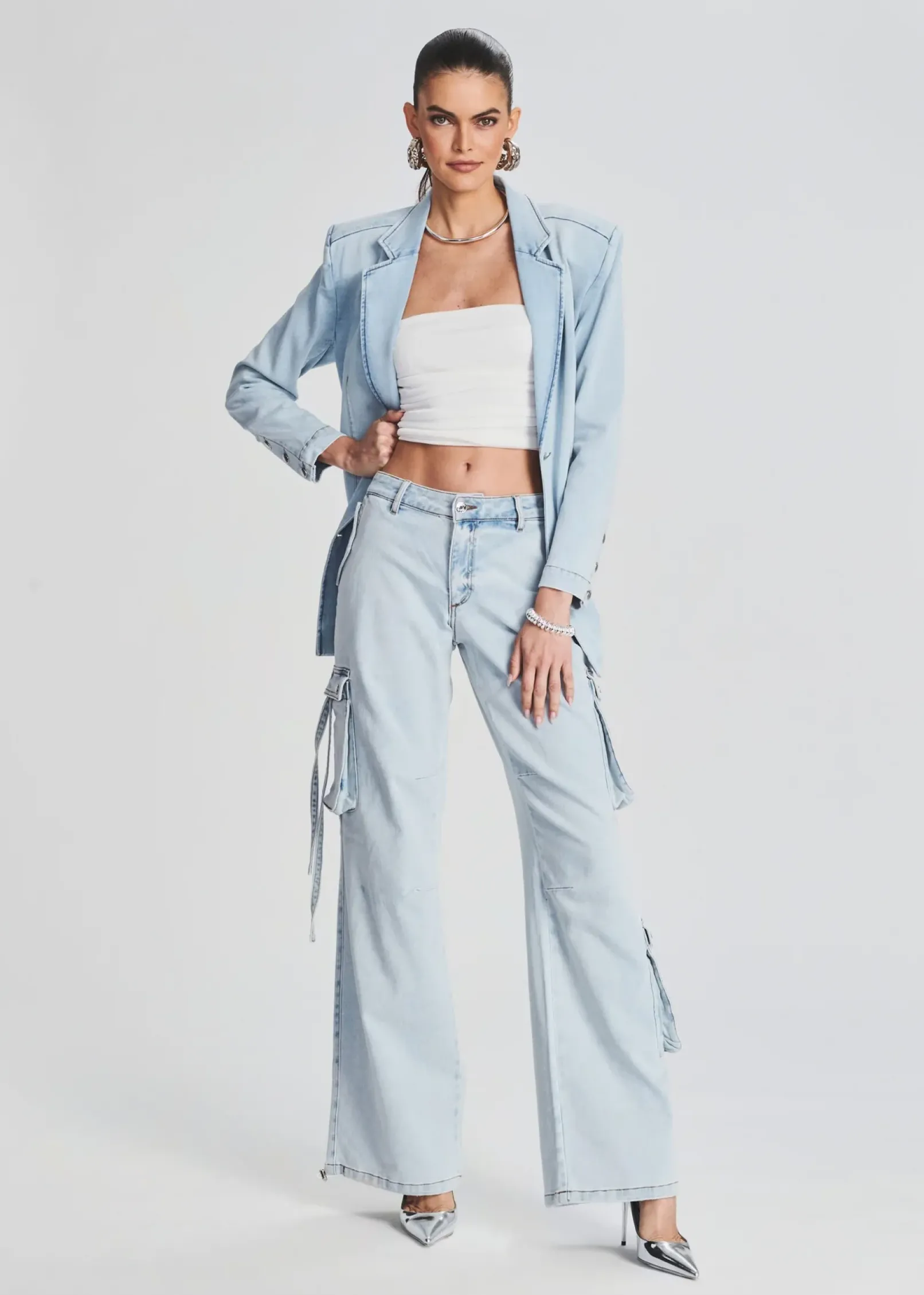 Best Sale Beckett Denim Blazer Jackets