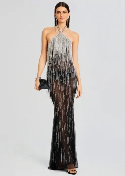 Store Belle Embellished Fringe Dress Guest Of
