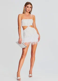 Clearance Beverly Sequin Feather Dress Sequin Styles