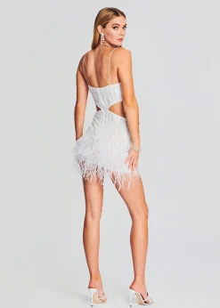 Best Beverly Sequin Feather Dress Reception Dresses