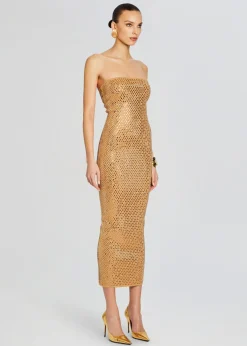 Hot Boa Embellished Knit Dress Guest Of