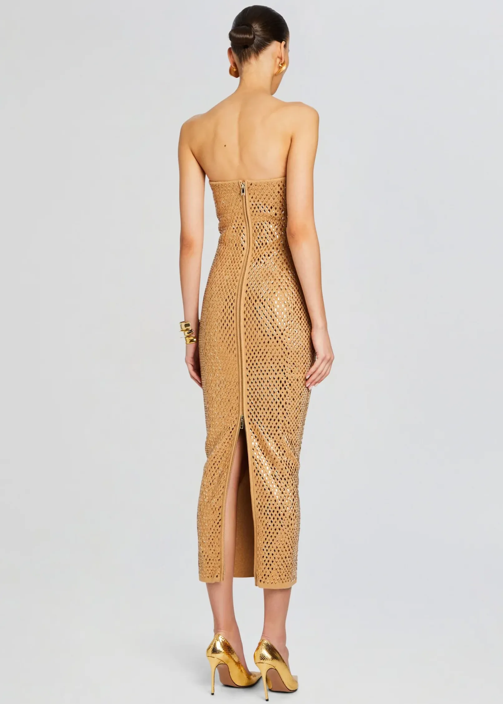 Hot Boa Embellished Knit Dress Guest Of