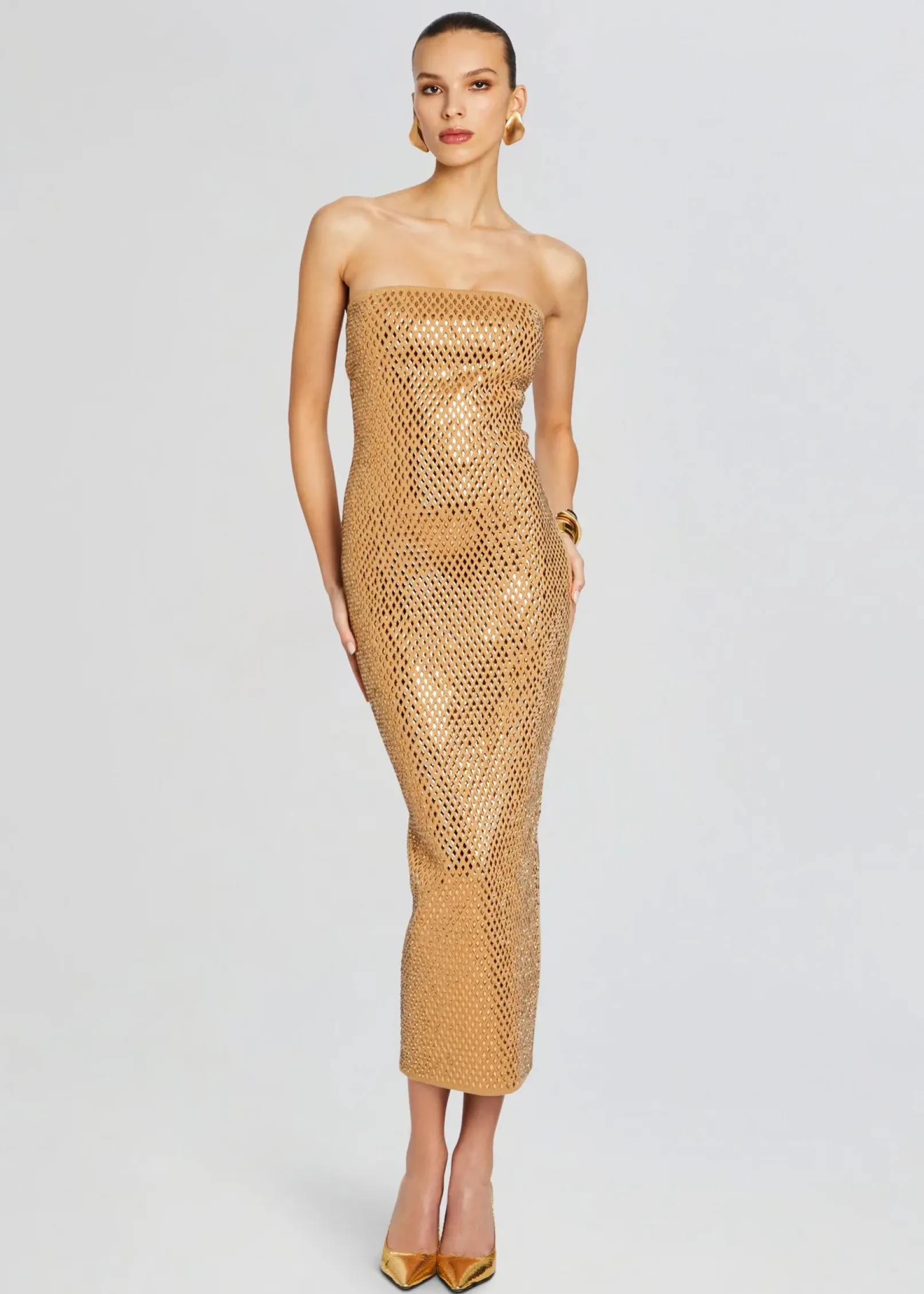 Hot Boa Embellished Knit Dress Guest Of
