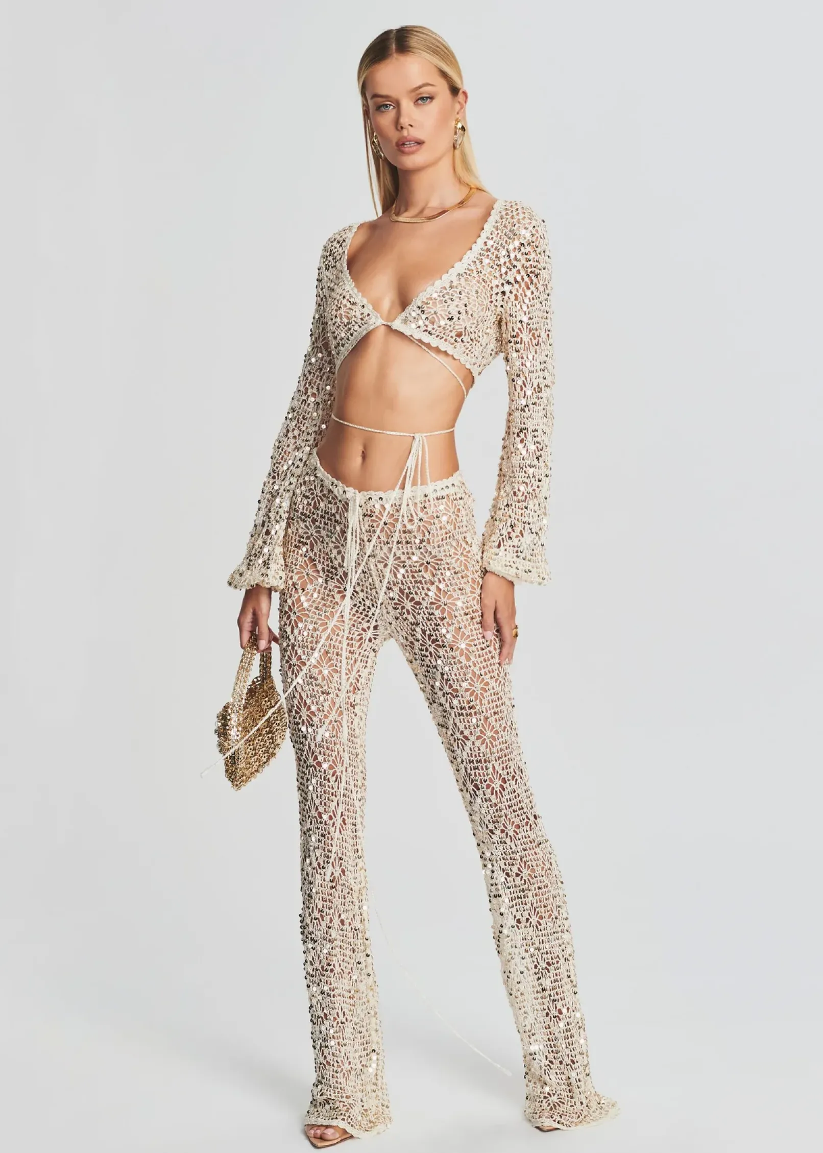 Store Brendi Sequin Crochet Pant Bachelorette Party