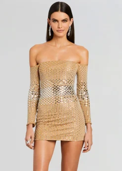 Outlet Briella Embellished Dress Subtle Shimmer