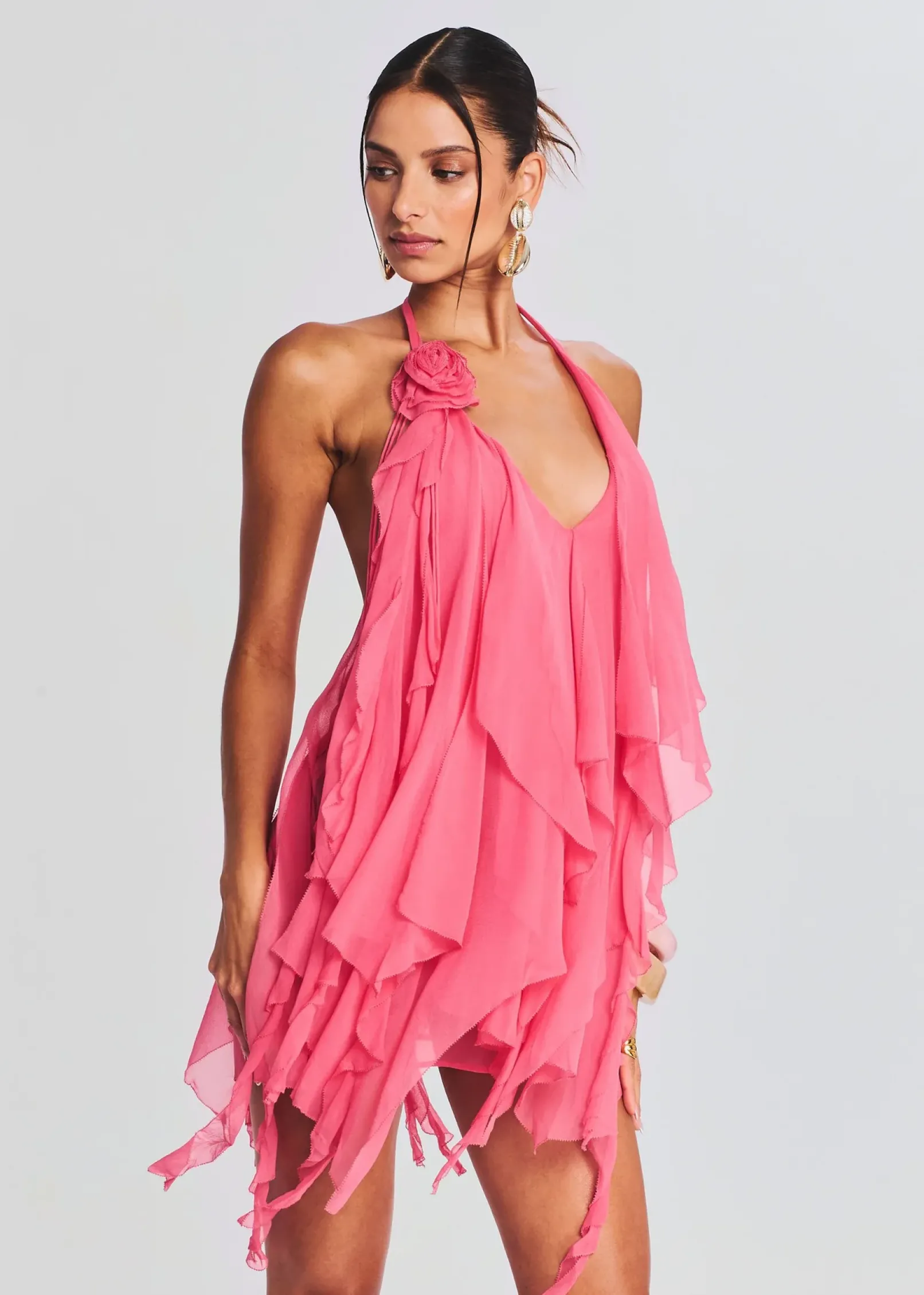 Sale Caspian Silk Chiffon Dress Guest Of