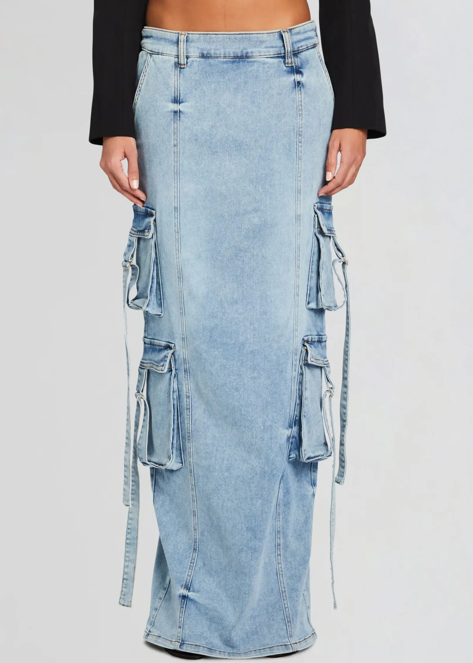 Sale Cerise Cargo Denim Skirt RETROFÊTE