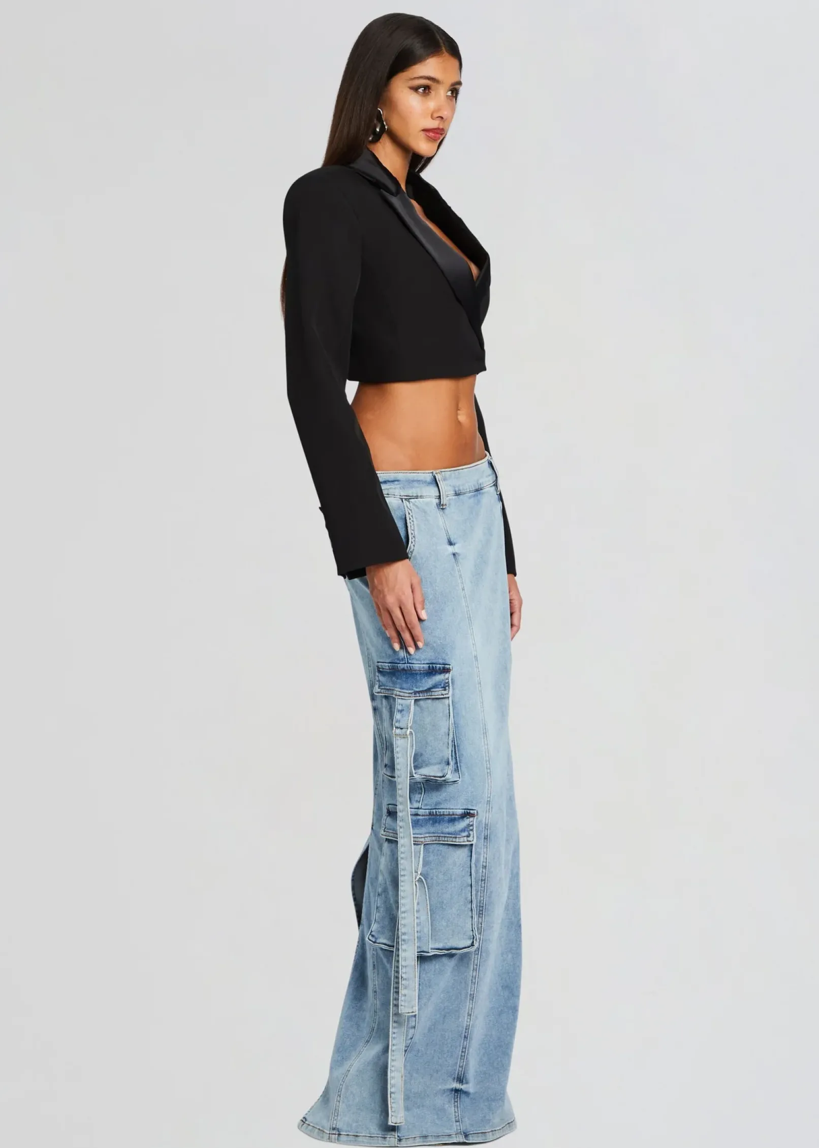 Sale Cerise Cargo Denim Skirt RETROFÊTE