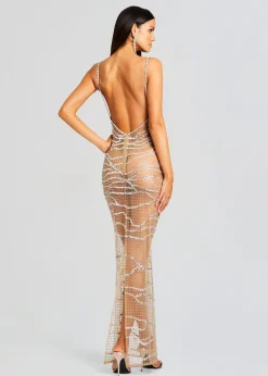 Best Sale Citrine Embellished Dress Maxi