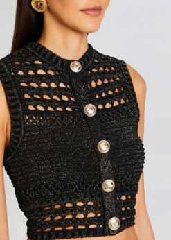 Sale Delma Knit Crochet Top Tops