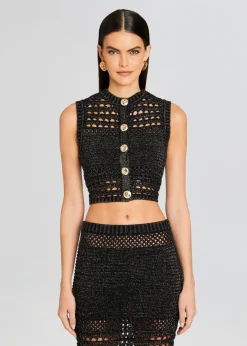 Sale Delma Knit Crochet Top Spring Knits