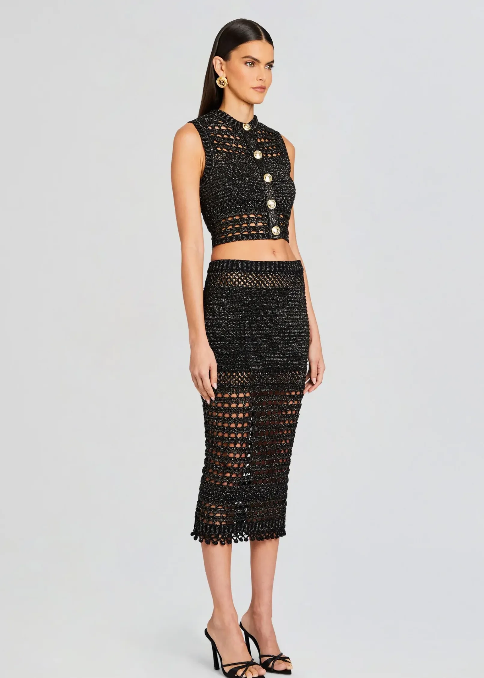 Sale Delma Knit Crochet Top Spring Knits