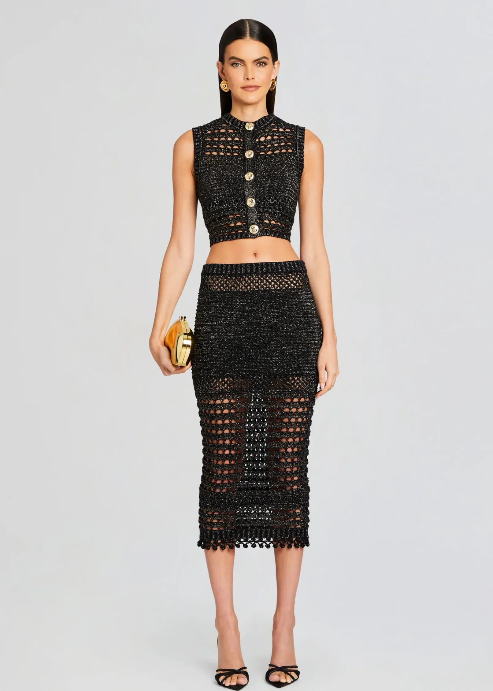 Sale Delma Knit Crochet Top Spring Knits