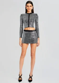 Outlet Delta Embellished Knit Skirt Night Out