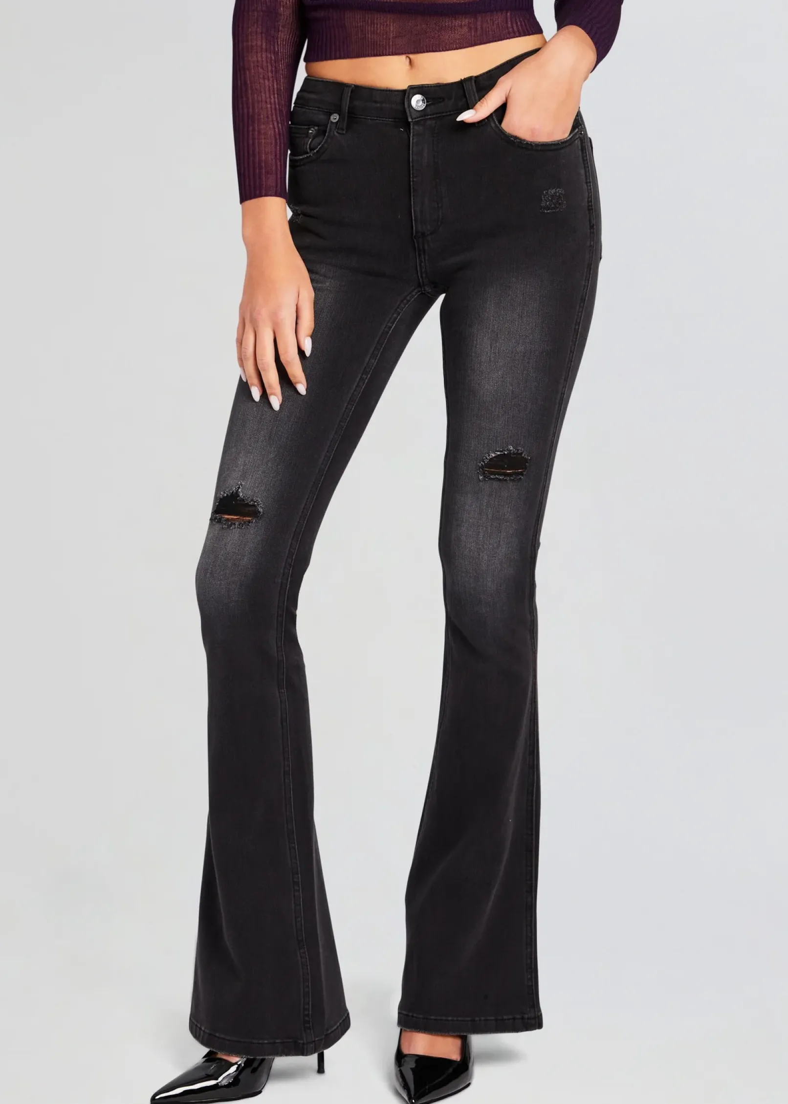 Shop Demi Mid Rise Jean Bottoms