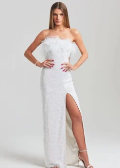 Clearance Dolly Sequin Feather Dress Rehearsal Dinner